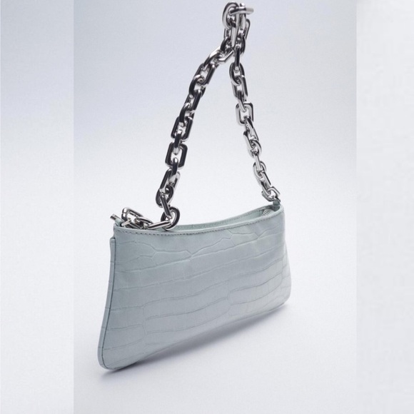 ZARA Chain Strap Animal Embossed Shoulder Bag BNWT - Picture 4 of 7